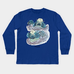 Zoady Ack! by Pollux: Pisces Kids Long Sleeve T-Shirt